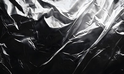 Poster - Abstract transparent plastic sheet with light reflections and dark shadows background