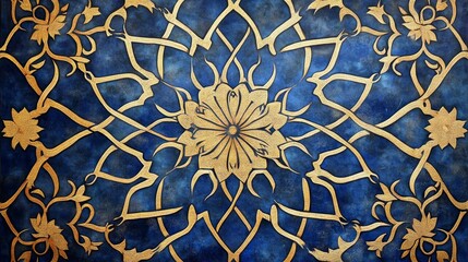Poster - Creating intricate islamic patterns art studio digital art creative space close-up mesmerizing islamic design