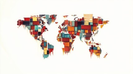 Poster - Create a minimalist world map design global graphic art digital creative simplicity