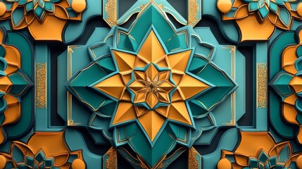 Poster - Designing modern islamic tile patterns contemporary studios artistic creations urban environments aesthetic view geometric elegance