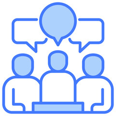 Poster - Conversation Blue Icon
