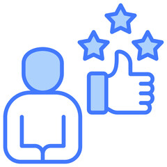Poster - Rating Blue Icon