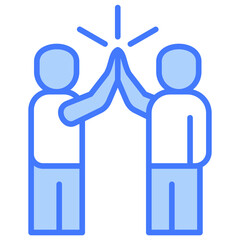 Poster - High Five Blue Icon