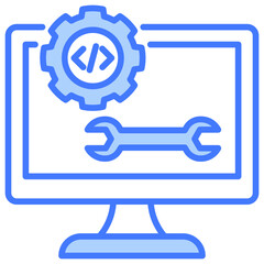 Poster - Configuration Blue Icon