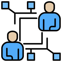 Poster - Connection Lineal Color Icon