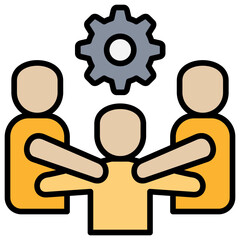 Poster - Collaboration Lineal Color Icon