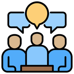 Poster - Conversation Lineal Color Icon
