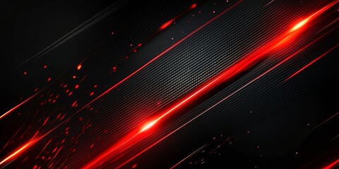 Poster - The bright red streaks sharply contrast against the dark carbon fiber, crafting a fluid, energetic effect that powerfully evokes movement, excitement, and a captivating sense of dynamism