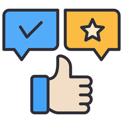 Poster - Feedback Lineal Color Icon