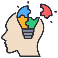 Poster - Problem Solving Lineal Color Icon