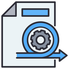 Poster - Scrum Lineal Color Icon