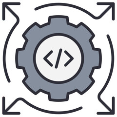 Poster - Devops Lineal Color Icon