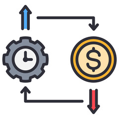Poster - Efficiency Lineal Color Icon