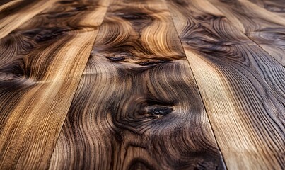 Poster - Close up shot of beautiful natural wooden floor with brown and beige tones