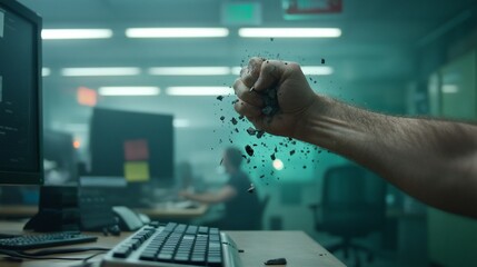 Programmer Crushing Problem, Office, Code, Frustration