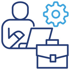 Poster - Worker Dual Tone Icon