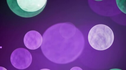 Aufkleber - Colorful translucent circles floating on purple background. Abstract art design.