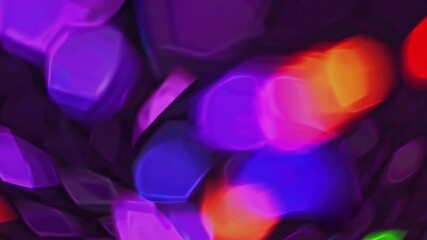 Aufkleber - Vivid abstract digital art with neon colors and blurred effects, creative expression
