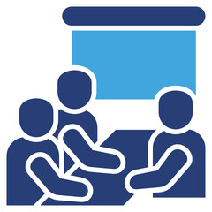 Poster - Meeting Two Color Icon