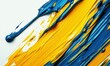 © Tanya - Dynamic flow of diagonal yellow and blue paint streaks layered on a textured white surface, creating a modern and energetic visual