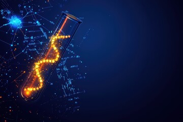 Poster - Crafting luminous discoveries in the lab as glowing reactions unveil the secrets of science through a test tube at night. Generative AI