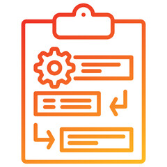 Poster - Workflow Line Gradient Icon