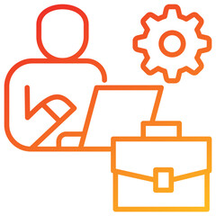 Poster - Worker Line Gradient Icon