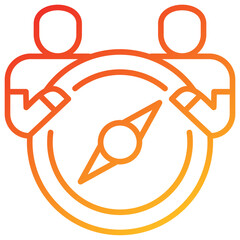 Poster - Direction Line Gradient Icon