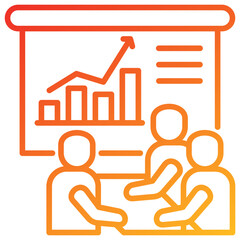 Poster - Statisctics Line Gradient Icon