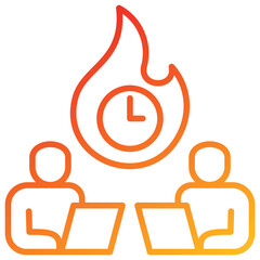 Poster - Deadline Line Gradient Icon