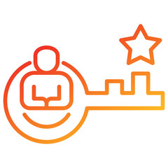 Poster - Key Person Line Gradient Icon