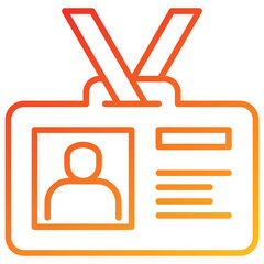 Aufkleber - Id Card Line Gradient Icon