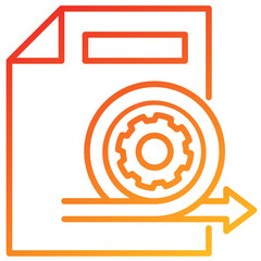 Poster - Scrum Line Gradient Icon