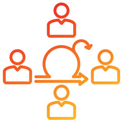 Poster - Agile Team Line Gradient Icon