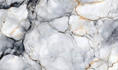 Poster - Elegant White Marble Texture with Intricate Veins and Natural Patterns