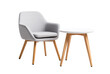 © eclipse - Modern armchair and round table in minimal design, cut out