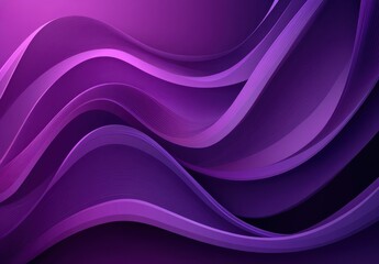 Poster - Abstract Wave Patterns in Gradient Purple Tones with Smooth Curved Lines and Soft Flowing Textures for Modern Artistic Backgrounds