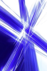 Poster - Futuristic Blue and White Intersection with a Digital Glow Effect