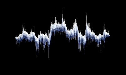 Poster - Abstract Visual Representation of Sound Waves on Black Background