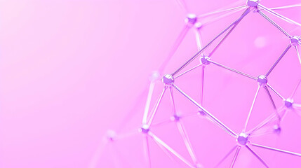 Poster - Abstract Molecular Structure with Pink Background for Science Design