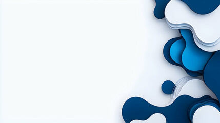 Poster - Abstract Blue Wave Patterns on White Background for Creative Projects