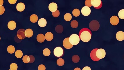 Poster - Blurred festive lights in warm tones on dark background, abstract celebration concept