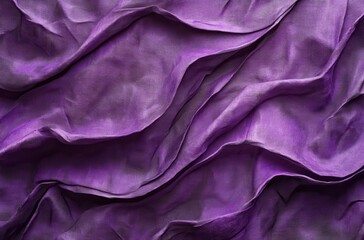 Poster - Elegant and Soft Purple Fabric with Beautiful Drapes and Textures for Creative Backgrounds and Stylish Designs