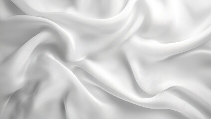 Poster - Elegant and Soft White Fabric Texture for Background and Design Projects, Ideal for Fashion, Weddings, and Textile Industry Imagery