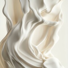 Poster - Elegant flowing fabric capturing light and shadow, creating a sense of movement and depth in a minimalistic artistic composition