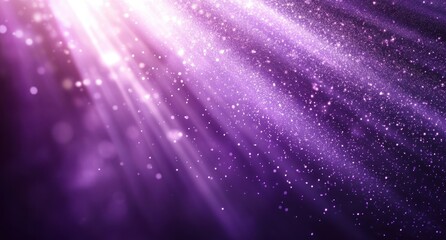 Poster - Ethereal Purple Light Rays and Sparkles Creating a Dreamy Atmosphere for Background Use in Digital and Print Design Projects