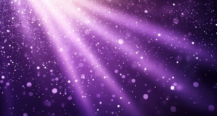 Poster - Ethereal Purple Light Rays with Sparkles and Dust Particles Creating a Dreamy Background Ideal for Mystical and Abstract Designs and Artworks