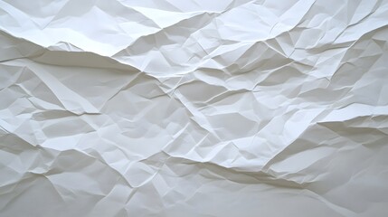 Poster - Crumpled White Paper Texture Background for Design Projects