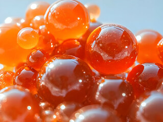 Poster - Vibrant Orange Sphere Abstract Background