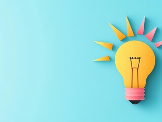 Aufkleber - Creative Light Bulb Design Featuring Intricate Paper Cut Out Adding Artistic Flair and Innovative Touch to Modern Workspace or Home Decor Environment